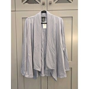 Max & Mia Womens Large Modal Drape Front Cardigan Light Denim Blue NEW Comfort
